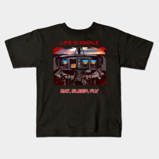 Aviation cockpit Kids T-Shirt